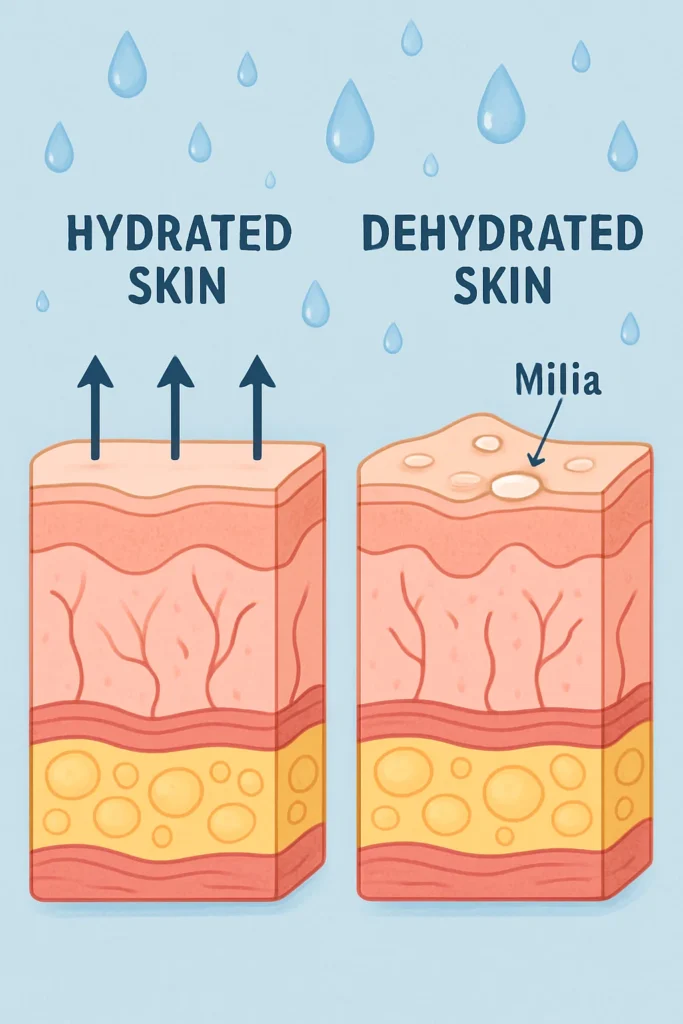 The importance of hydration and milia production Walthamstow