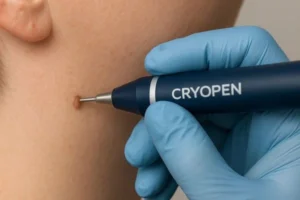 Person receiving skin tag removal Walthamstow