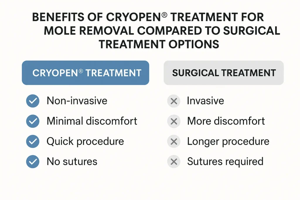 Benefits of facial mole removal Walthamstow - call our team today to book a consultation